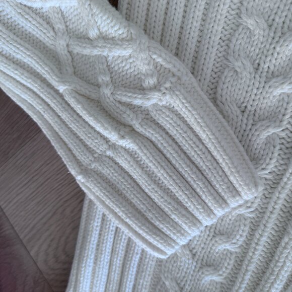 Fisherman Aran Cable Knit Sweater sz M - Ivory - Picture 4 of 11